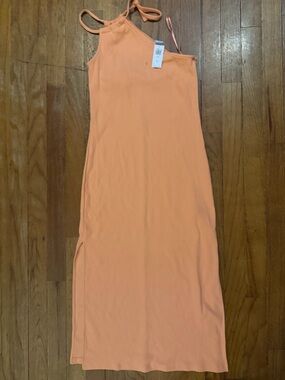 Old Navy Peach Halter Midi Dress